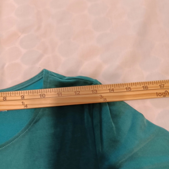 Urban Outfitter Woman Size Small Wrapped Cropped Green Top Flared Long Sleeve - Picture 7 of 10